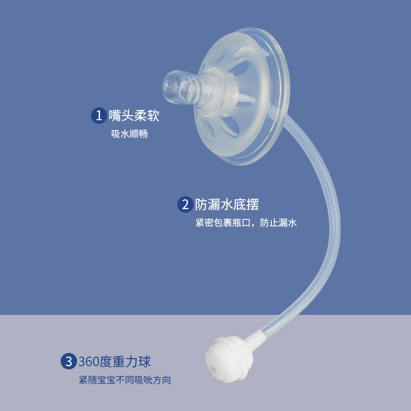 通用飞利浦新安怡奶瓶奶嘴宽口径自然原生顺畅款吸管奶嘴重力球