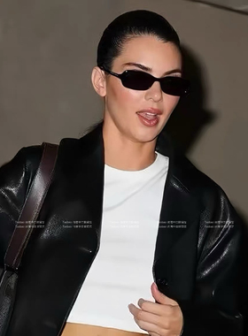 2026蔡徐坤肯豆同款杨树林墨镜女款小脸窄框近视太阳镜防晒紫外线