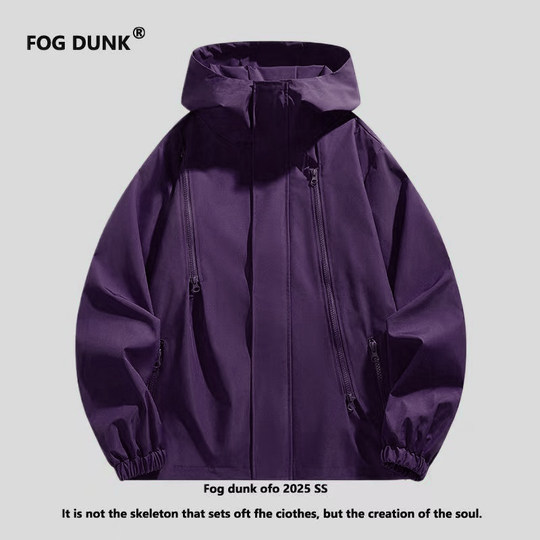 FOG DUNK Frühling und Herbst Multi-Pocket-Jacke für Herren, trendige Marke, Outdoor-Arbeitskleidung, einheitliche Freizeitjacke für Männer und Frauen