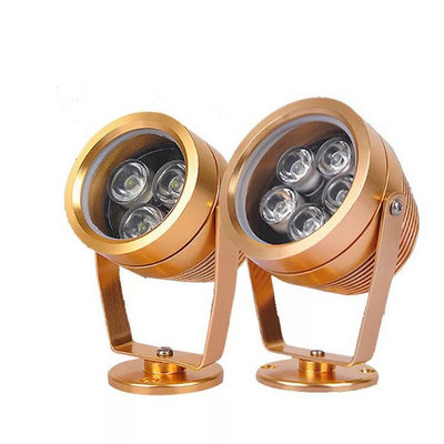 led户外防水小投射灯七彩色照树投光灯3W 5W 6W金色圆形庭院招牌 - 图2