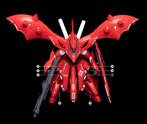 HG 夜莺水贴 MSN-04-2 夏亚 NIGHTGALE EVO 荧光 烫金 - 图3