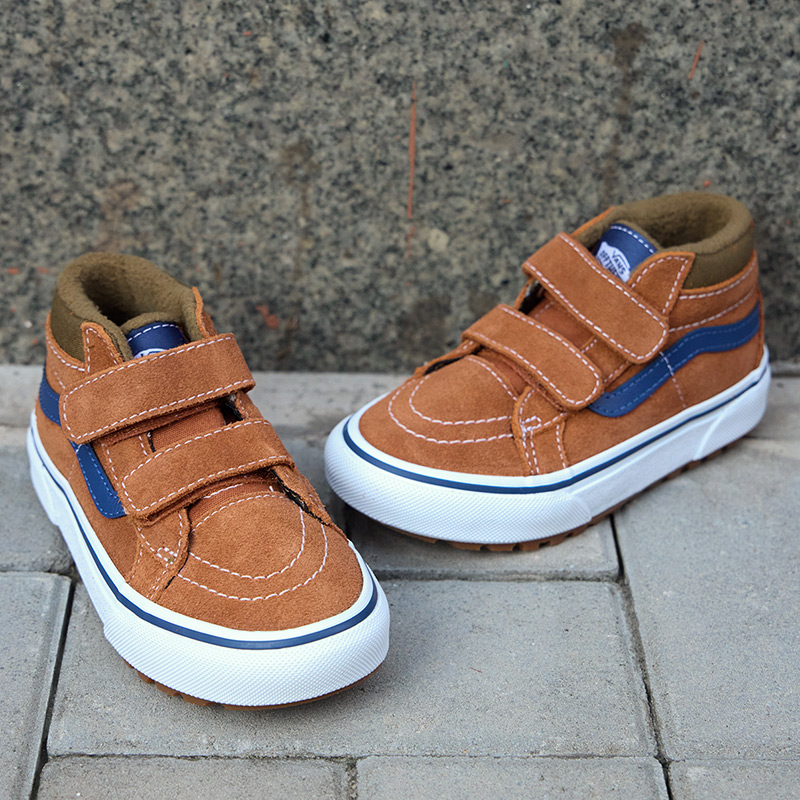 Vans范斯童鞋官方 MTE SK8-Mid Reissue V棕色户外加厚小童登山鞋 - 图1