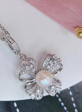 新款吊坠项链7-8mm温柔珠光