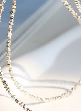 碎银子项链S925银短款锁骨链