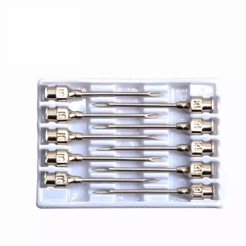 注射器304不锈钢点胶 兽用针头4号7号9号12号16#号斜口铁针头10支 - 图3
