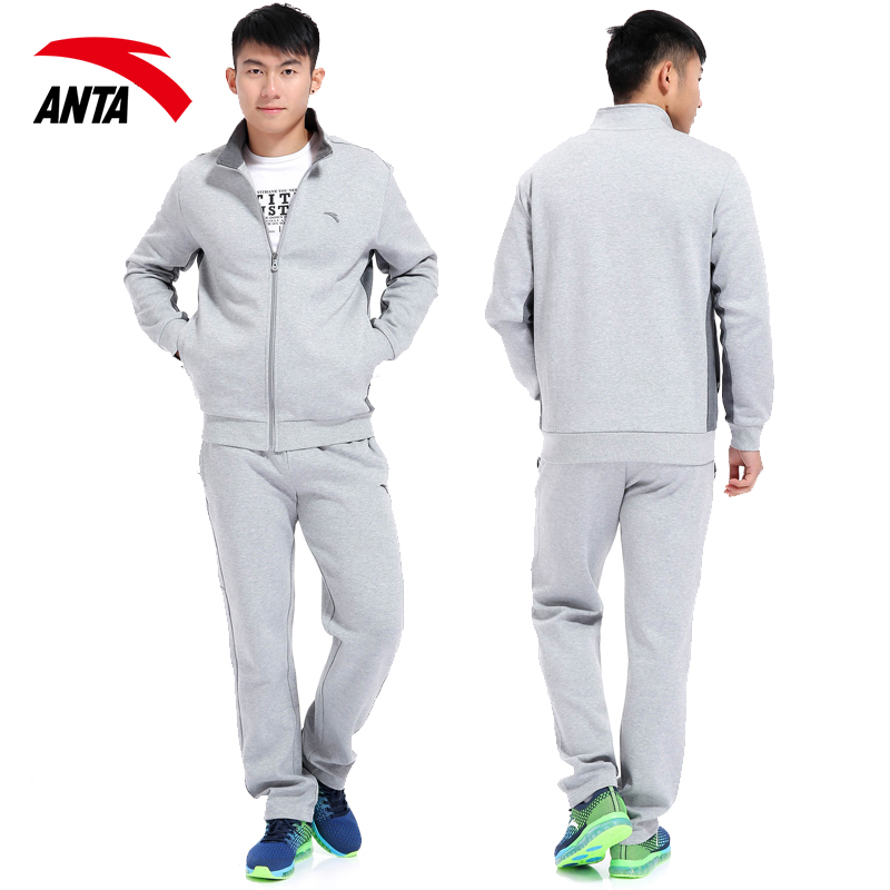 Anta Sports Set Official Website 2020 Spring Coat Sports Wear Autumn Men's Dad's Two Piece Set Long Pants