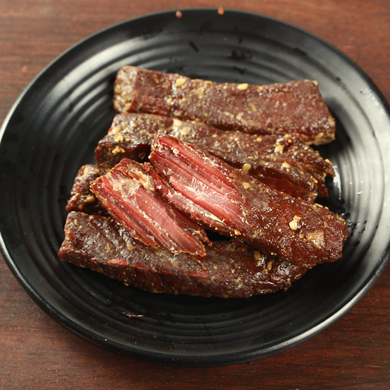 甘肃牦牛肉干山里马手撕五香牛肉干五香味孜然味风干休闲零食250g - 图0