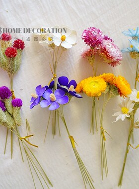 小干花束手粘花手工草粘花小清新