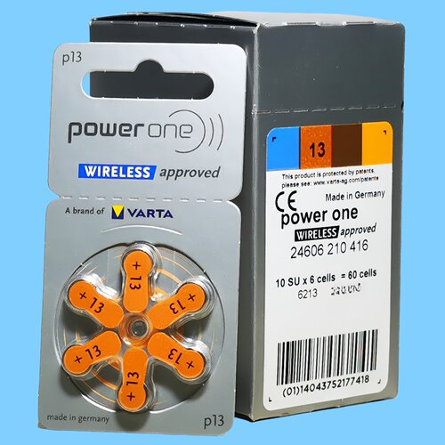 powerone助听器电池p13号德国进口PR70耳机电子A13峰力瑞声达唯听 - 图2