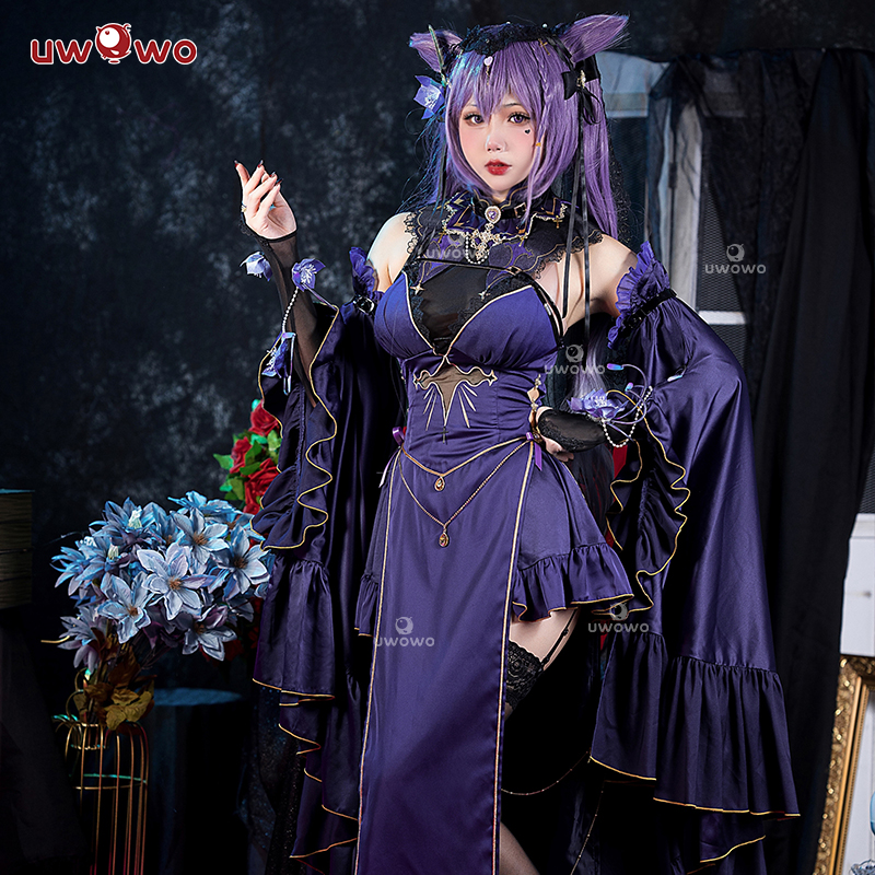 现货Uwowo悠窝窝原神刻晴同人魅魔礼服cosplay服装女私房原创_虎窝淘