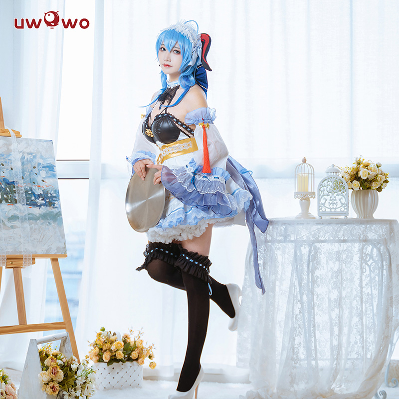 预售Uwowo悠窝窝原神cosplay甘雨同人女仆装王小美椰羊黑丝日系 - 图0