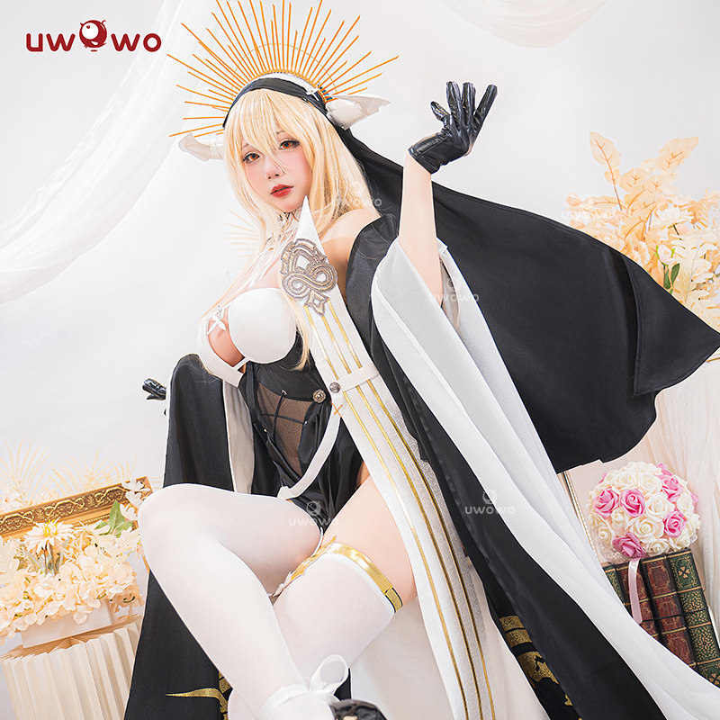 现货Uwowo悠窝窝碧蓝航线怨仇 cosplay服装女修女私房连衣裙-图1