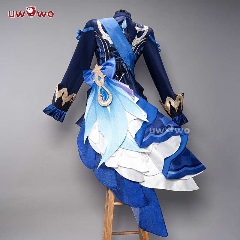 现货Uwowo悠窝窝 原神cosplay 水神 芙卡洛斯-芙宁娜 白芙 服装女 - 图1