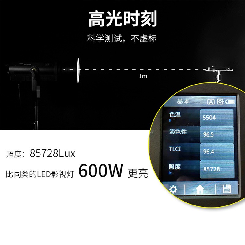 niceFoto耐思300W摄影灯直播补光灯绿幕cob常亮柔光灯200W球形深口箱视频灯拍摄灯LA-2000A/B影视聚光打光-图3
