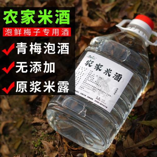 【春夏御品】农家纯酿米酒新鲜青梅专用纯粮食酒一桶5斤装4052度