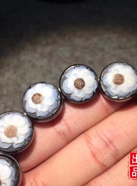 天然玛瑙雕刻药师珠手串