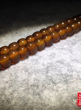 〓吉星出品〓天然一线药师玛瑙 纯糖色7*6mm老型药师珠108粒