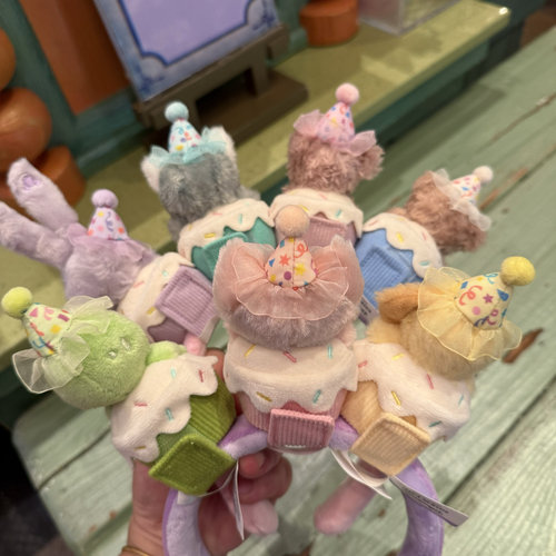 香港迪士尼 庆典气球玲娜贝儿可琦安olu捉迷藏坐姿发发箍魔术贴 - 图0