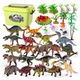 Trẻ em khủng long đồ chơi thiết lập mô phỏng động vật tyrannosaurus mô hình lớn cậu bé nhựa triceratops cao su mềm - Đồ chơi gia đình đồ chơi rút gỗ Đồ chơi gia đình
