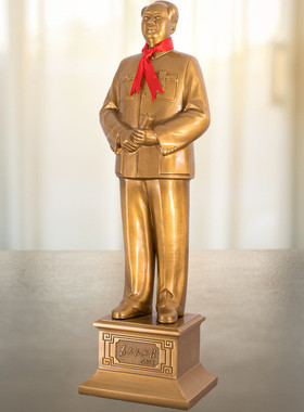全身毛主席黄铜家居摆件雕塑像客