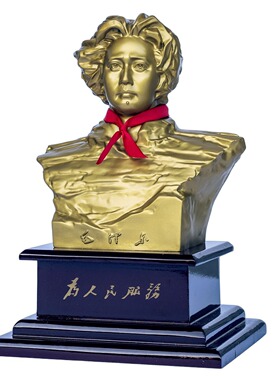 H01真品毛主席铜像黄铜伟人青年