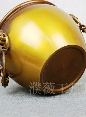 故宫吉祥铜缸聚宝盆摆件家用客厅
