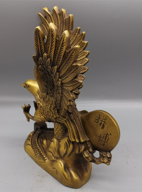 批发黄铜鹰仿古做旧大鹏展翅礼品