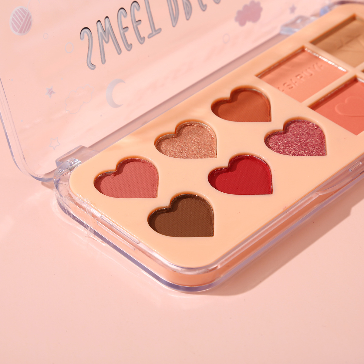 阿莎瑞雅十色哑光雾感眼影盘珠光细闪大地色易上色修容腮红一体盘 - 图2