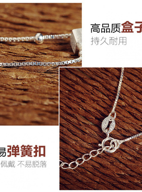 s925纯银脚链批发女款韩版清新简