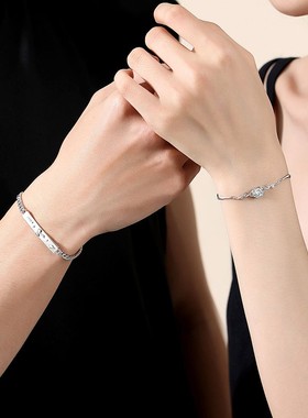 小王子与玫瑰花925银情侣手链男女一对情侣款手饰