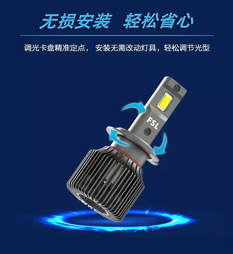 汽车LED大灯泡比亚迪F3秦F6宋F0元L3 G3G5 S6S7速锐e5e6近光远光 - 图0