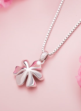 海盗船樱花项链女小众设计