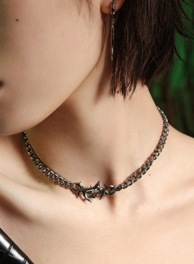 海盗船银饰项链女轻奢简约