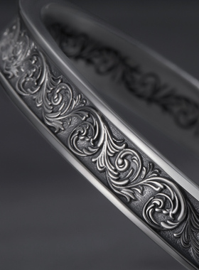 海盗船银饰浪花手镯高级复古