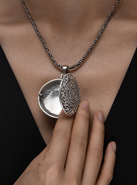 海盗船银饰项坠男轻奢复古做旧款