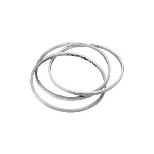 海盗船银饰三连环素圈手镯女生简约时尚男生银镯子气质年轻手饰潮