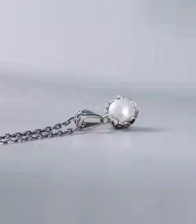 海盗船珍珠项链女气质复古小众