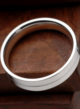 海盗船银饰情侣戒指简约可刻字