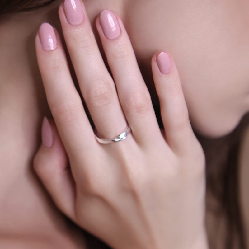 海盗船莫比乌斯环情侣925女银戒指 海盗船戒指/指环