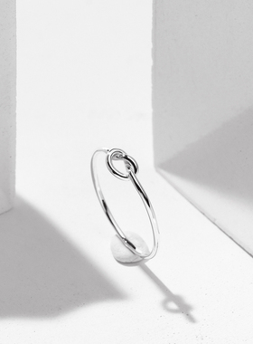 925纯银手编爱心食指戒指