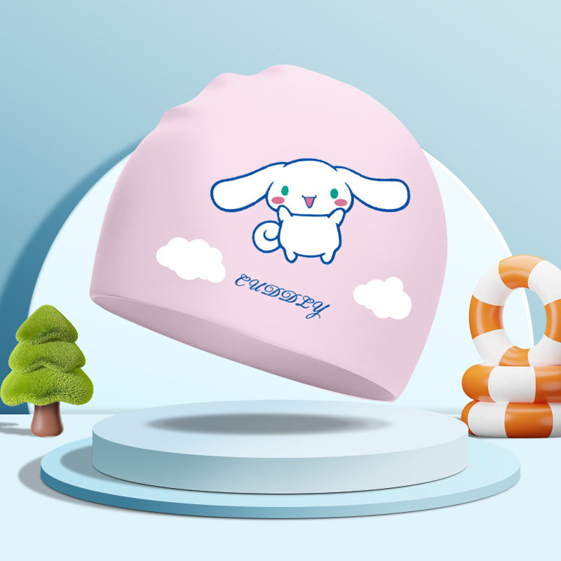 玉桂狗儿童硅胶游泳帽护耳防水大耳狗男女童学生泳帽不勒头不变形,淘宝优惠券,粉丝福利购,淘宝优惠卷