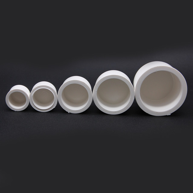 White tube cap pipe PVC plastic water pipe plug