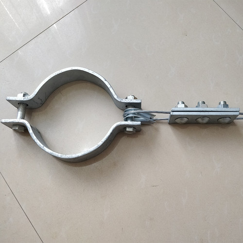 镀锌单吊线抱箍拉线抱箍电线杆路油木杆水泥杆抱箍通信电力器材 - 图0