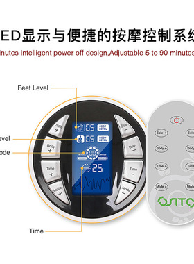 足底按摩器电足疗机老人脉冲仪穴位疗经络疏通仪脚部英文按摩垫