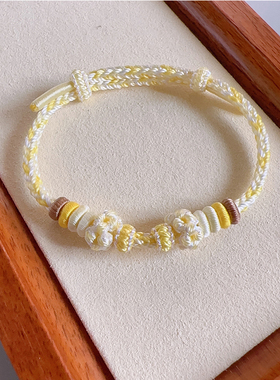 手工编织玉桂狗八股手绳可穿饰品