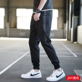 Мужские трендовые штаны, летние спортивные повседневные брюки, в корейском стиле, свободный прямой крой, оверсайз