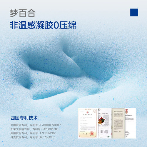 梦百合五星级酒店0压房凝胶记忆棉护颈椎枕头成人睡眠枕芯 - 图0