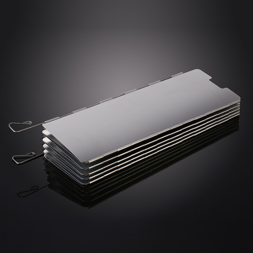 户外卡式炉防风板酒精炉炉头炉具挡风板10片折叠铝质防风带插销袋 - 图0