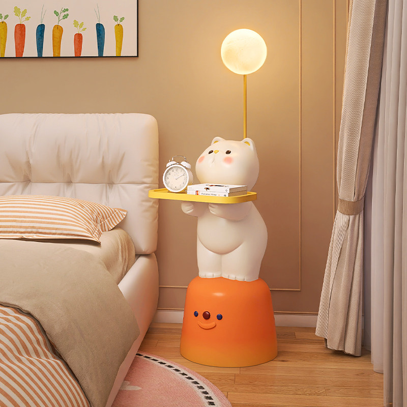 ins风可爱布丁猫客厅沙发旁床头柜 初晨家居角几/边几