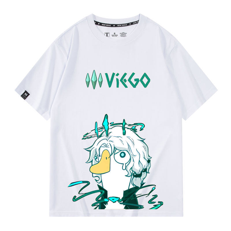 英雄联盟衣服英雄LOL联盟佛耶戈鹅鸭杀联名夏季短袖T恤纯棉男装宽松休闲上衣服